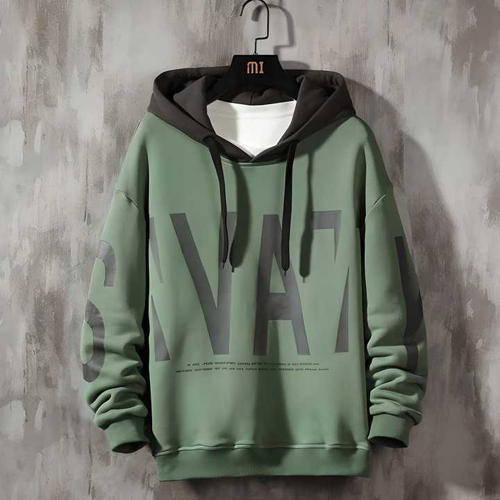 Fleece Full Sleeves Printed Mens Hoodie - The Trend Hype Store