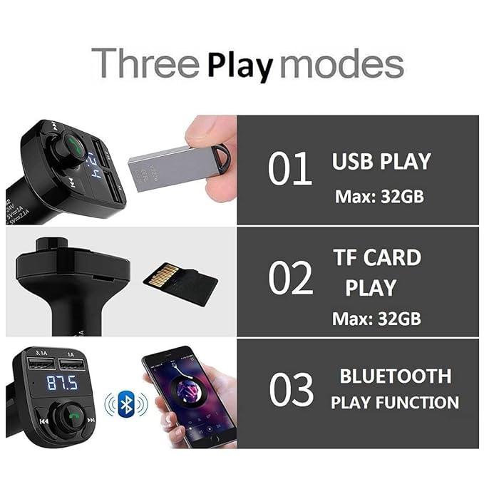Hands-Free Wireless Bluetooth -Transmitter 2.1 A Dual USB Port - The Trend Hype Store