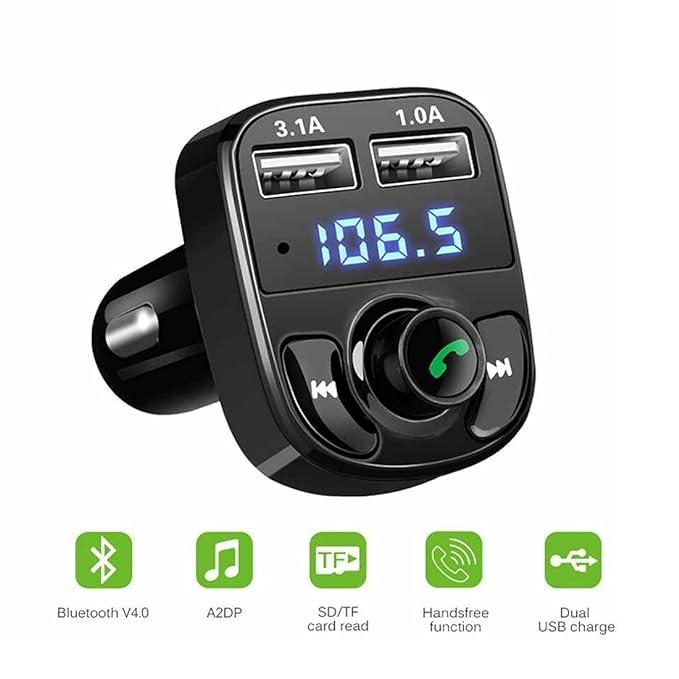 Hands-Free Wireless Bluetooth -Transmitter 2.1 A Dual USB Port - The Trend Hype Store