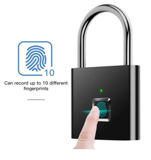 Portable Fingerprint Padlock USB Rechargeable - The Trend Hype Store