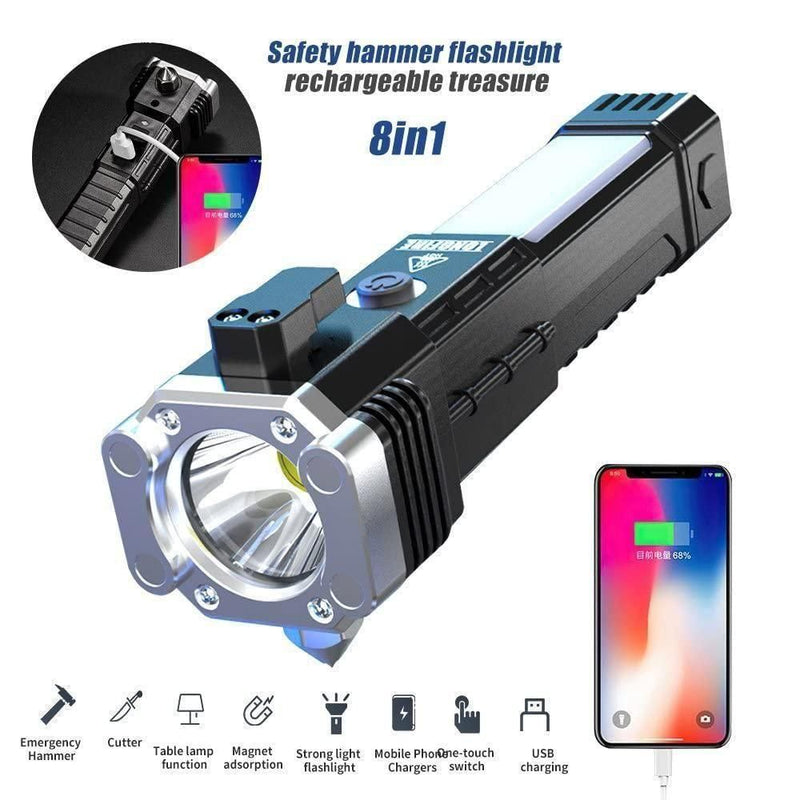 Portable Rechargeable Torch LED Flashlight - The Trend Hype Store