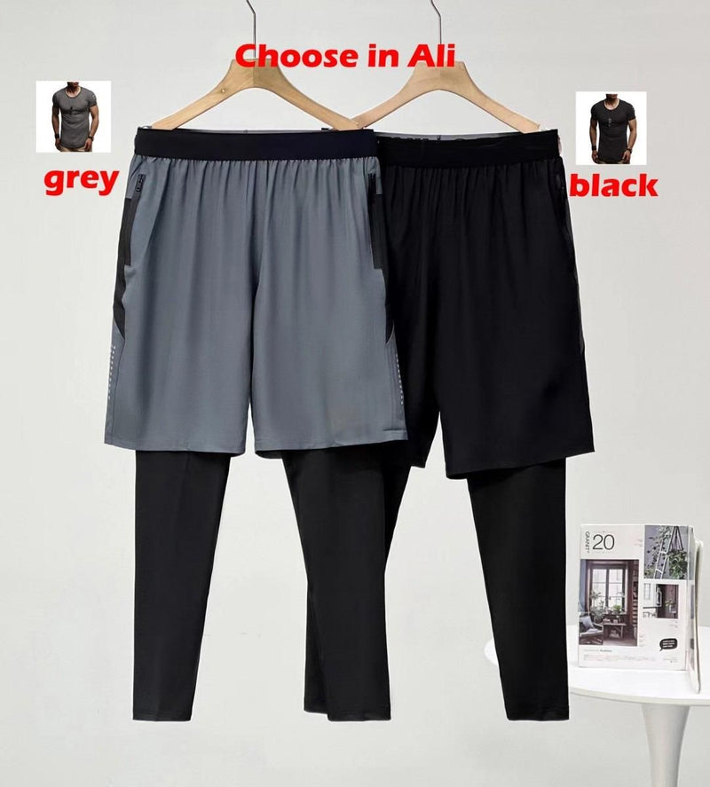 Men's Polyester 2 in 1 Active Running Shorts - The Trend Hype Store