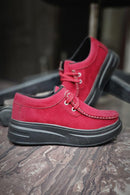 Casual Platform Wedge Heel Lace-Up Shoes For Women - The Trend Hype Store