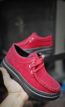 Casual Platform Wedge Heel Lace-Up Shoes For Women - The Trend Hype Store