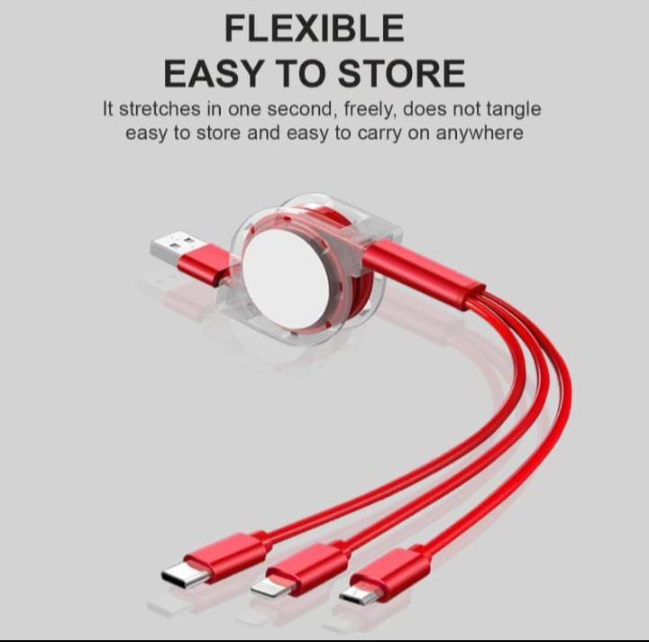 King Shine Multi Retractable 3.0A Fast Charger - The Trend Hype Store