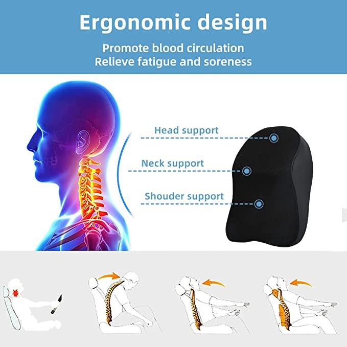 Car Seat Headrest Neck Rest Pillow Cushion for All Cars- Ergonomic Pillow Memory Foam Neck Support for Neck/Back Pain Relief Neck Rest Support Cushion - The Trend Hype Store