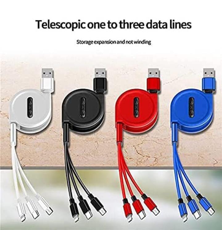 King Shine Multi Retractable 3.0A Fast Charger - The Trend Hype Store