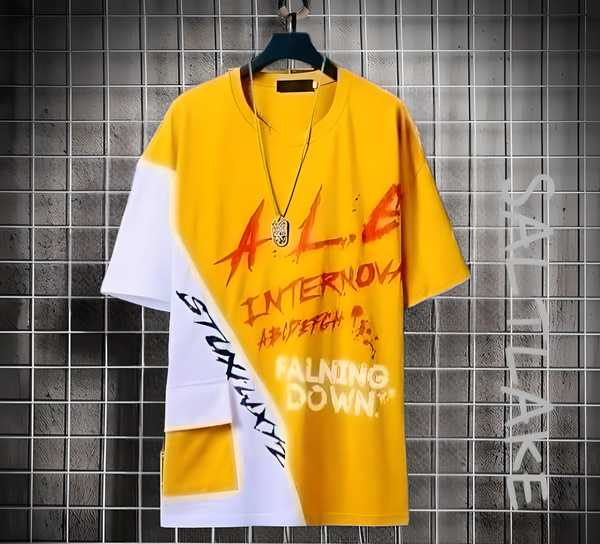 Cotton Printed Half Sleeves Pocket Style Round Neck Mens T-Shirt - The Trend Hype Store