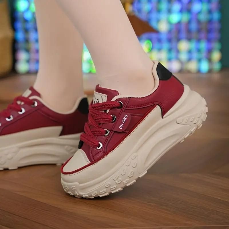 Women's Casual Sneaker Shoes Red - The Trend Hype Store