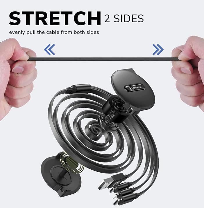 King Shine Multi Retractable 3.0A Fast Charger - The Trend Hype Store