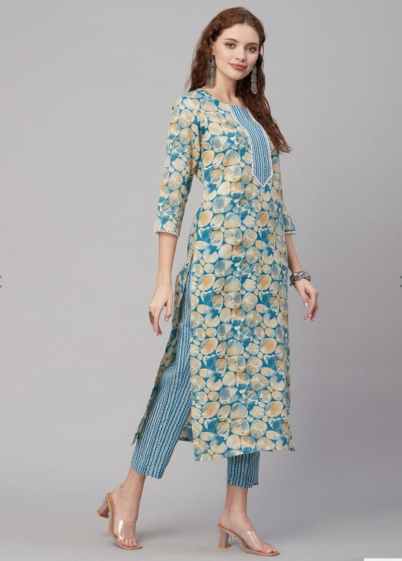 Women Straight Kurta with Pant Set - Feel Effortless, Look Gorgeous - The Trend Hype Store