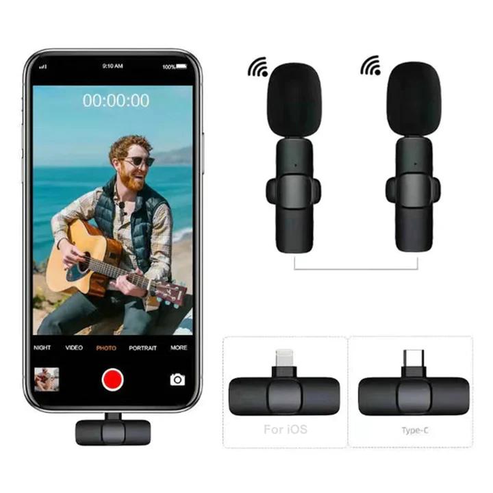 IMPORTED WIRELESS LAVALIER MICROPHONE AUDIO VIDEO RECORDING - The Trend Hype Store