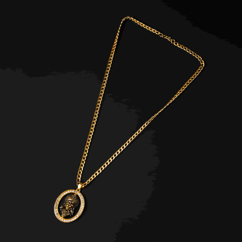 Gold-plated Hanuman  Locket With Chain - The Trend Hype Store