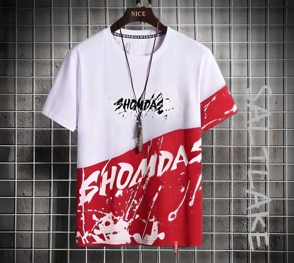 Cotton Printed Half Sleeves Pocket Style Round Neck Mens T-Shirt - The Trend Hype Store